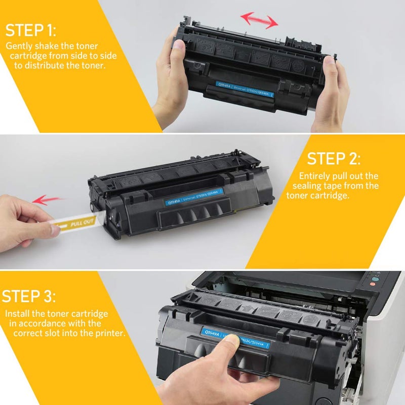 v4ink Compatible 49A 53A Toner Cartridge Replacement for HP Q5949A Q7553A for use with HP 1320 1320n P2015dn P2015 P2015n 3390 3392 1160 P2014 M2727nf MFP Printer (Black,1 Pack) - Image 5